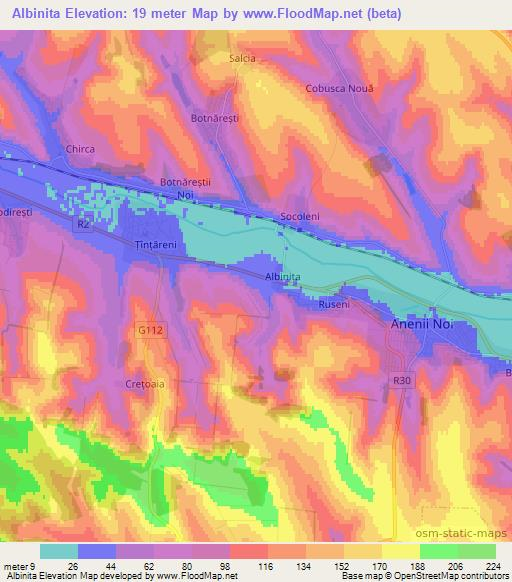 Albinita,Moldova Elevation Map