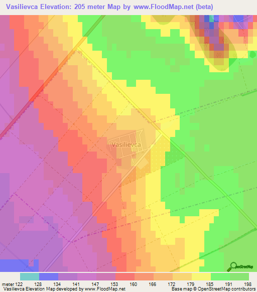 Vasilievca,Moldova Elevation Map