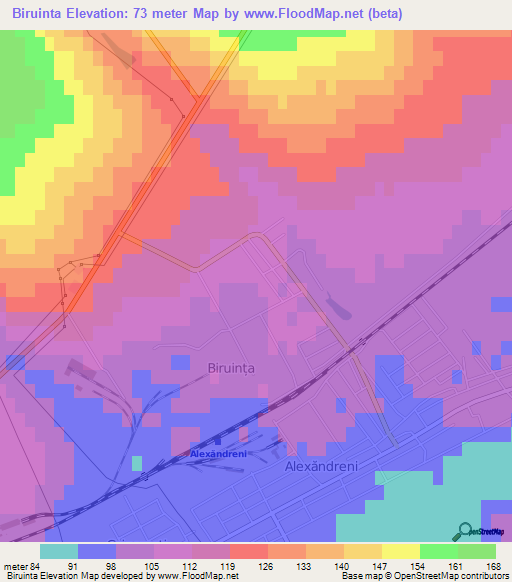 Biruinta,Moldova Elevation Map