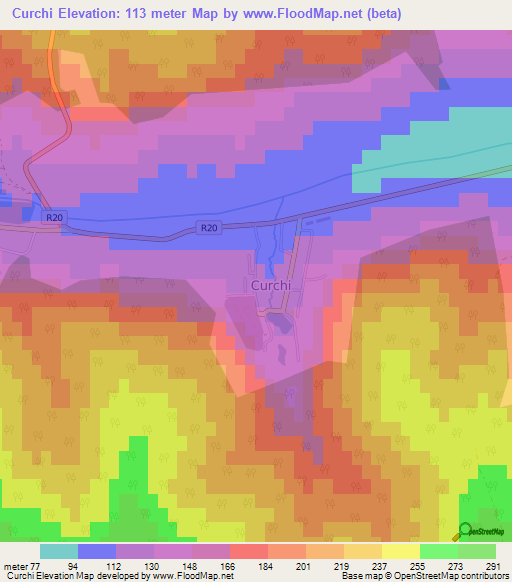 Curchi,Moldova Elevation Map