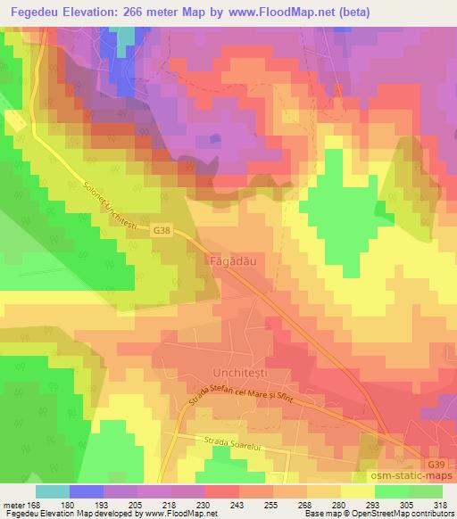 Fegedeu,Moldova Elevation Map