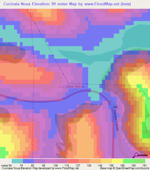 Cucioaia Noua,Moldova Elevation Map