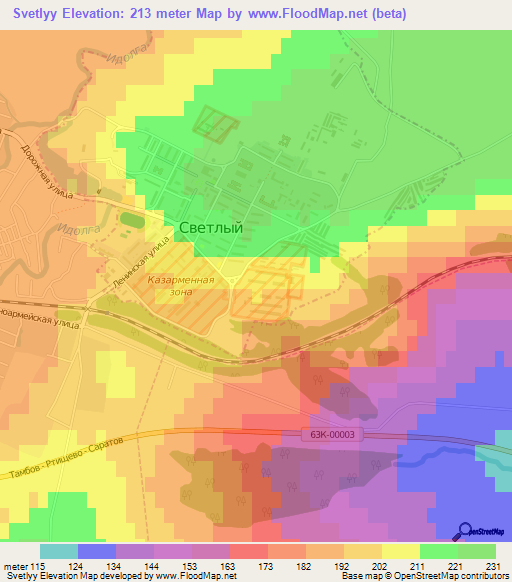 Svetlyy,Russia Elevation Map