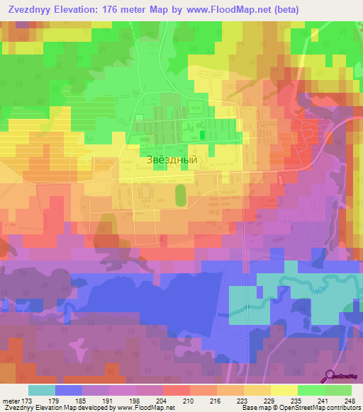 Zvezdnyy,Russia Elevation Map