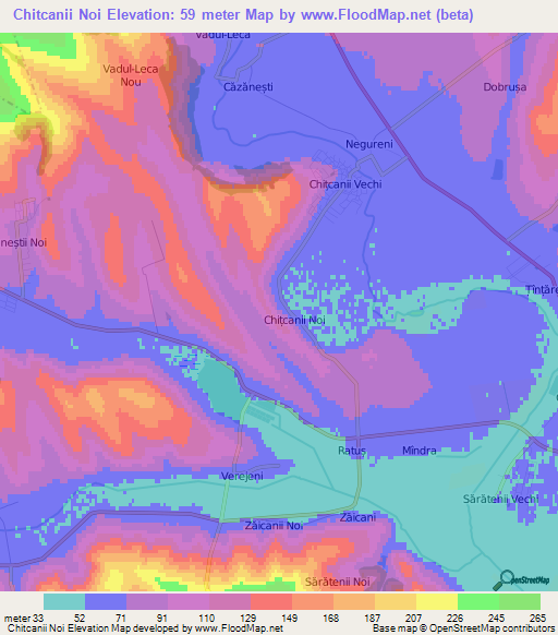 Chitcanii Noi,Moldova Elevation Map