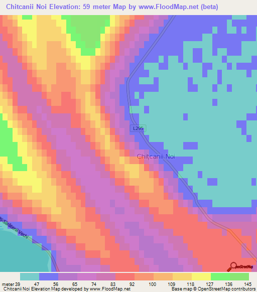 Chitcanii Noi,Moldova Elevation Map