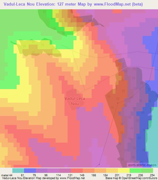 Vadul-Leca Nou,Moldova Elevation Map