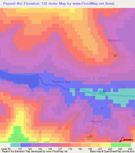 Pepenii Noi,Moldova Elevation Map