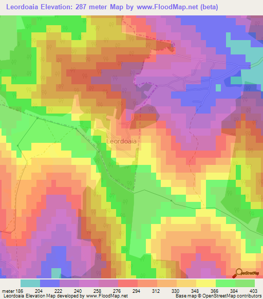 Leordoaia,Moldova Elevation Map