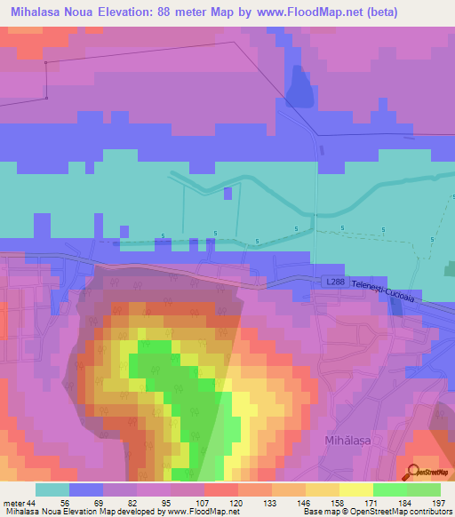 Mihalasa Noua,Moldova Elevation Map