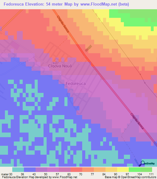 Fedoreuca,Moldova Elevation Map