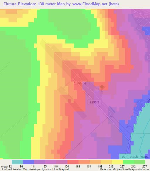 Flutura,Moldova Elevation Map