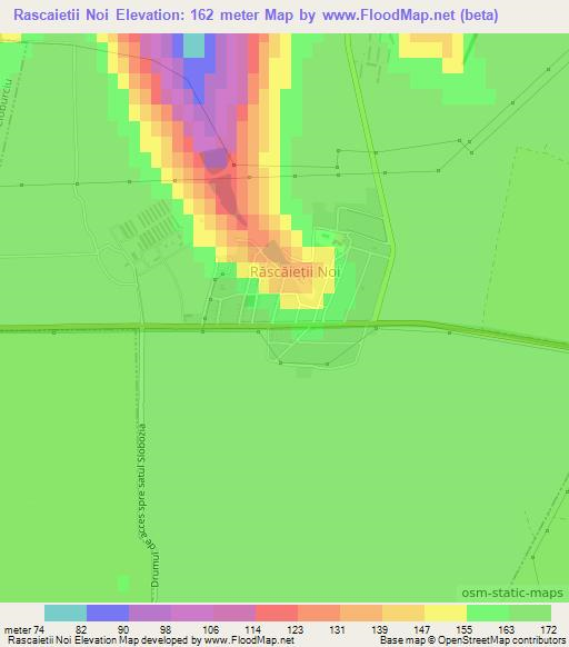 Rascaietii Noi,Moldova Elevation Map