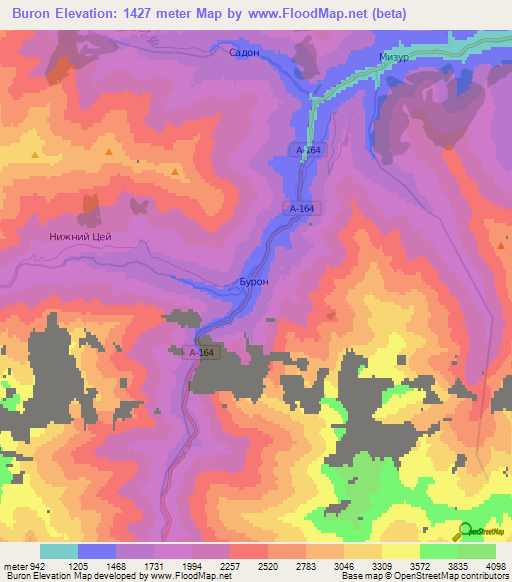 Buron,Russia Elevation Map