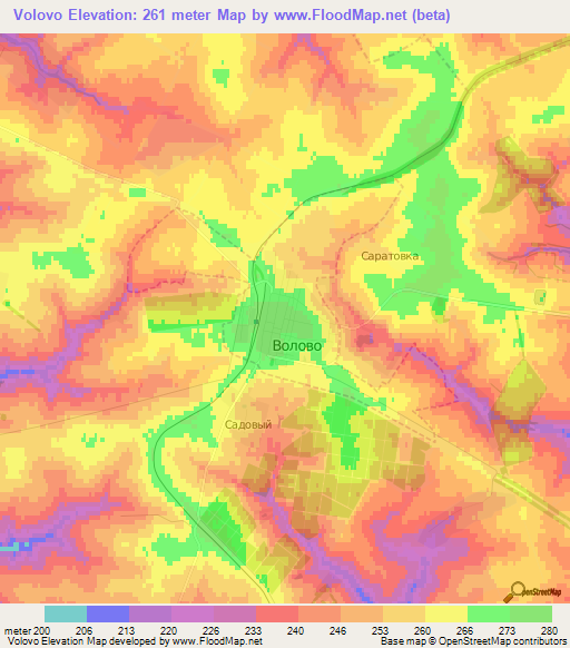 Volovo,Russia Elevation Map