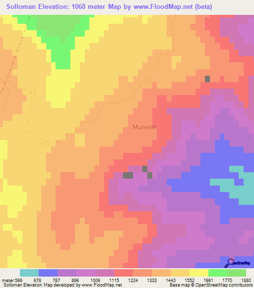 Solloman,Albania Elevation Map