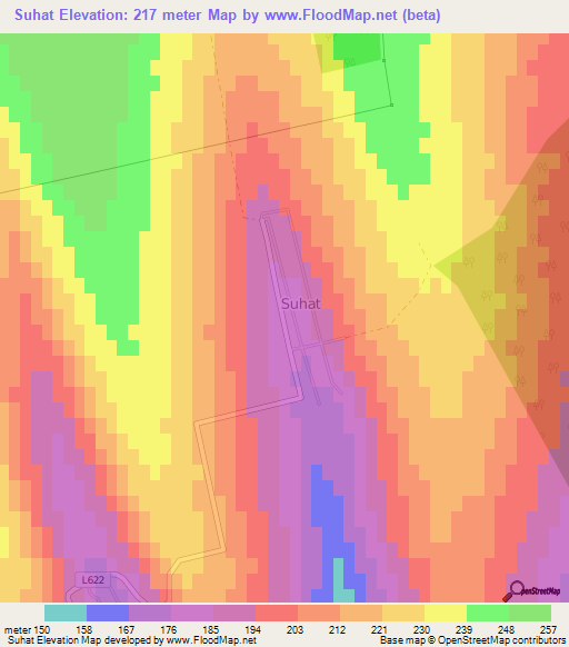 Suhat,Moldova Elevation Map