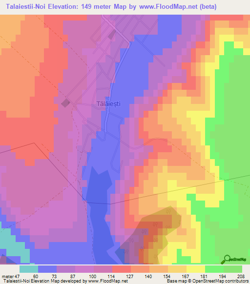 Talaiestii-Noi,Moldova Elevation Map