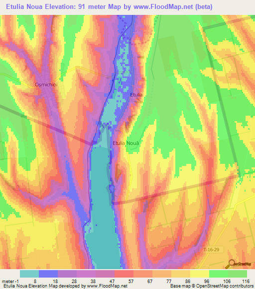 Etulia Noua,Moldova Elevation Map