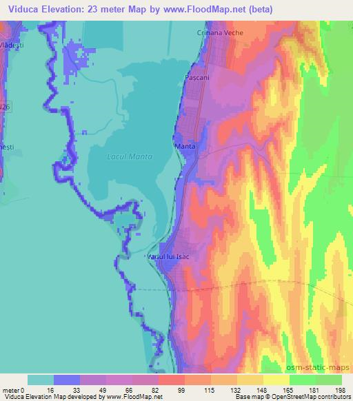 Viduca,Moldova Elevation Map