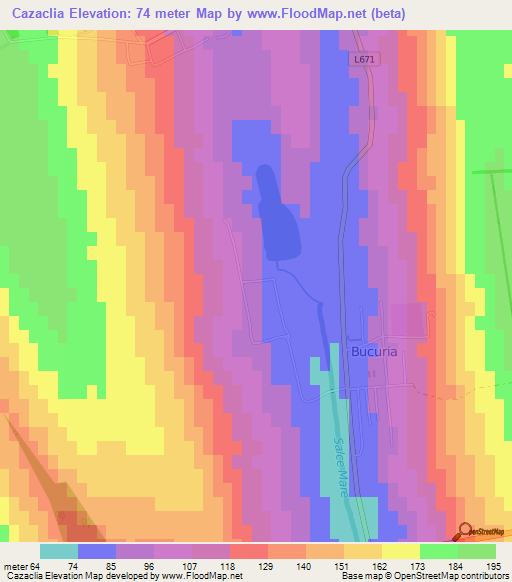 Cazaclia,Moldova Elevation Map