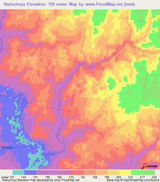 Raduzhnyy,Russia Elevation Map