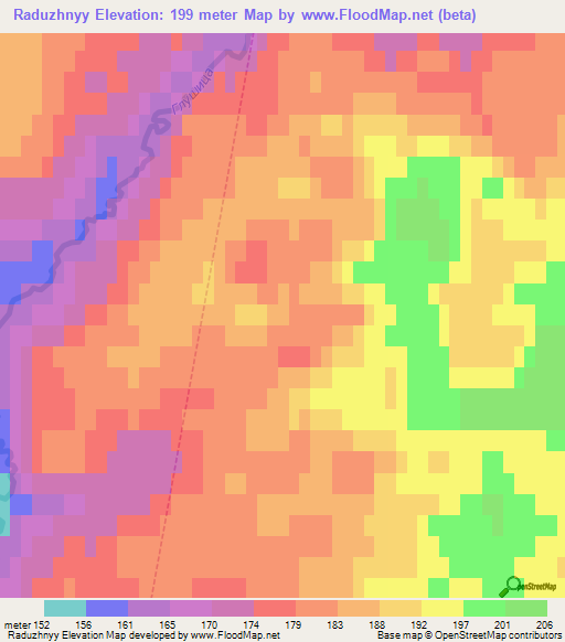 Raduzhnyy,Russia Elevation Map