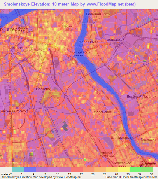 Smolenskoye,Russia Elevation Map