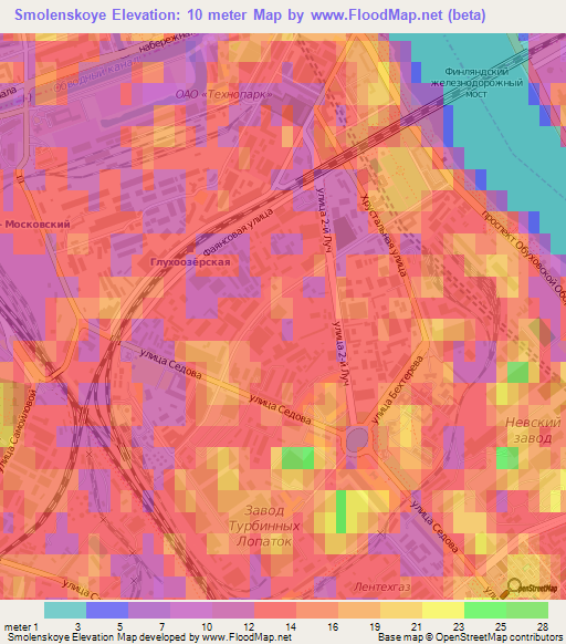 Smolenskoye,Russia Elevation Map