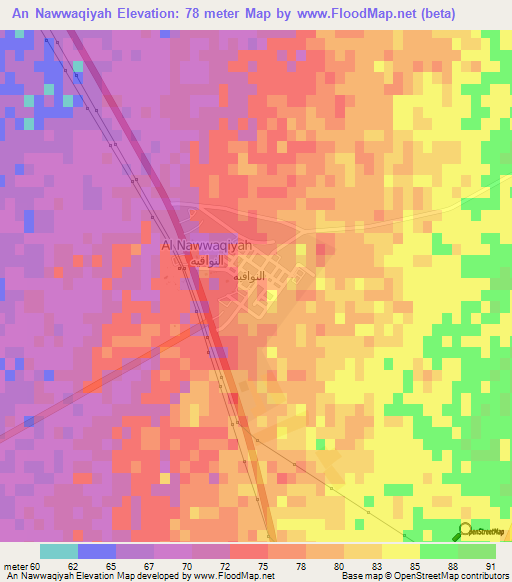 An Nawwaqiyah,Libya Elevation Map