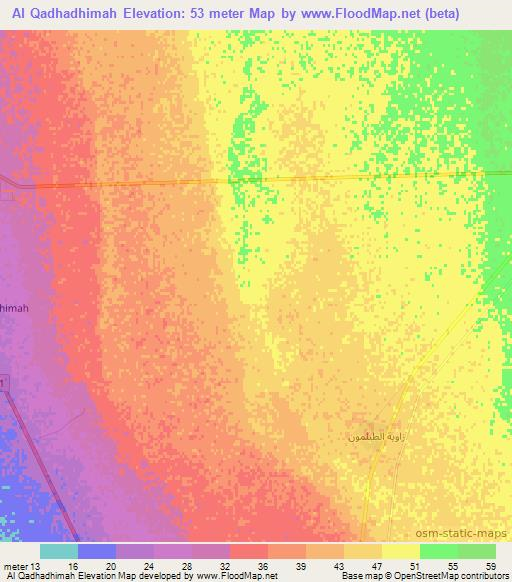 Al Qadhadhimah,Libya Elevation Map