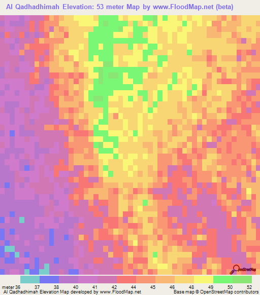 Al Qadhadhimah,Libya Elevation Map