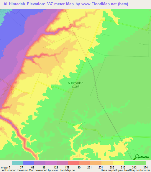 Al Himadah,Libya Elevation Map