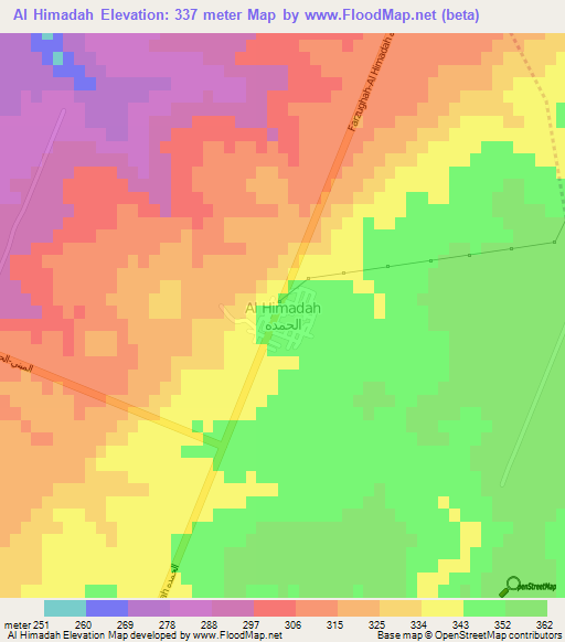 Al Himadah,Libya Elevation Map