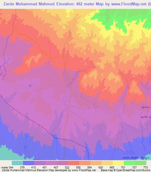 Zarda Muhammad Mahmud,Iraq Elevation Map