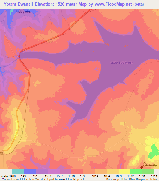 Yotam Bwanali,Zambia Elevation Map