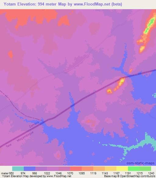 Yotam,Zambia Elevation Map