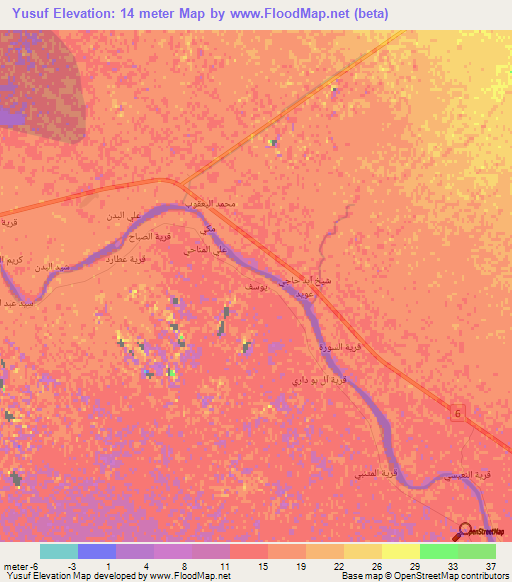 Yusuf,Iraq Elevation Map