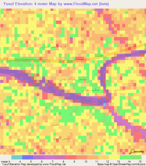 Yusuf,Iraq Elevation Map