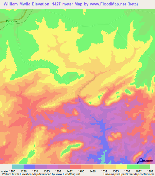 William Mwila,Zambia Elevation Map