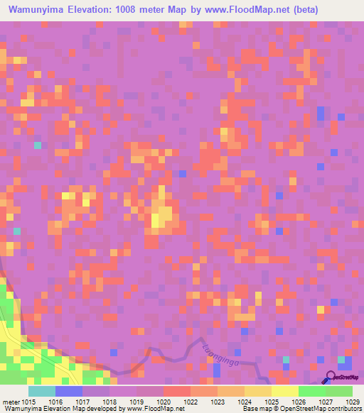 Wamunyima,Zambia Elevation Map