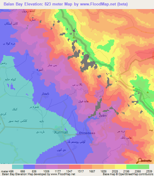 Balan Bay,Iraq Elevation Map