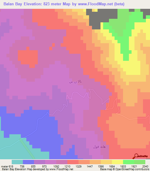 Balan Bay,Iraq Elevation Map