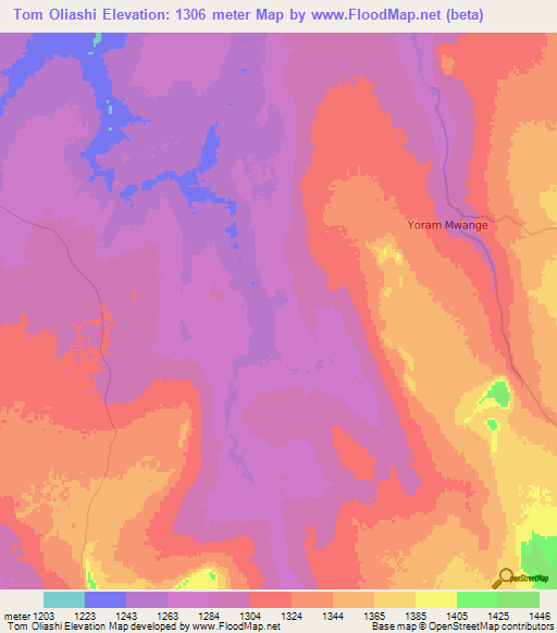 Tom Oliashi,Zambia Elevation Map