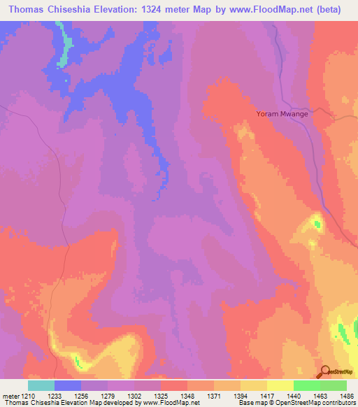 Thomas Chiseshia,Zambia Elevation Map