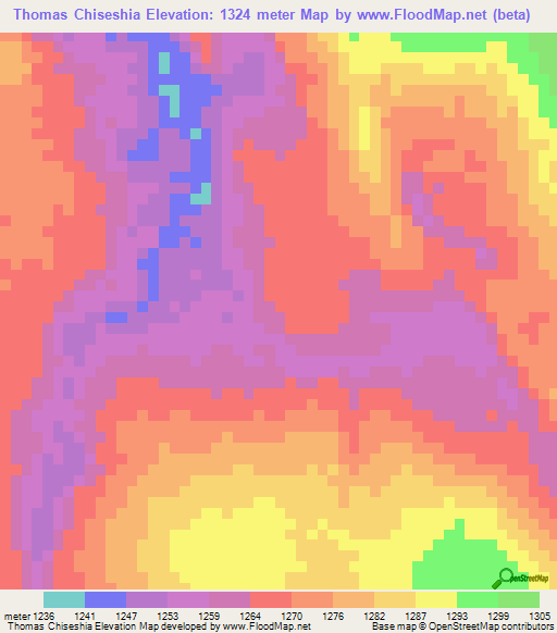 Thomas Chiseshia,Zambia Elevation Map