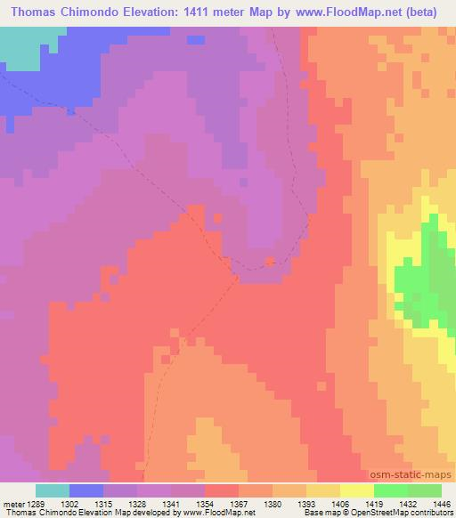 Thomas Chimondo,Zambia Elevation Map