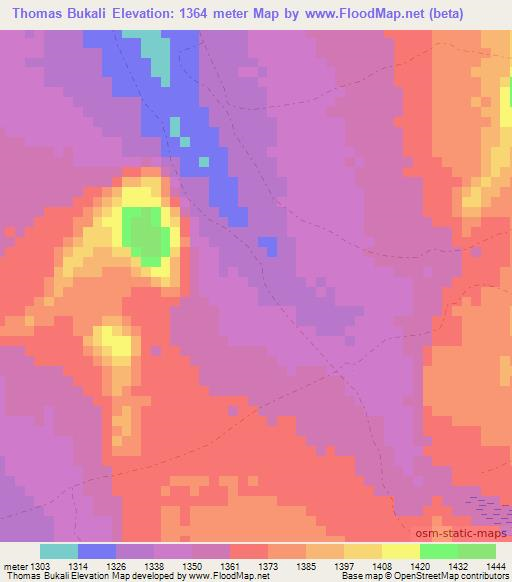 Thomas Bukali,Zambia Elevation Map