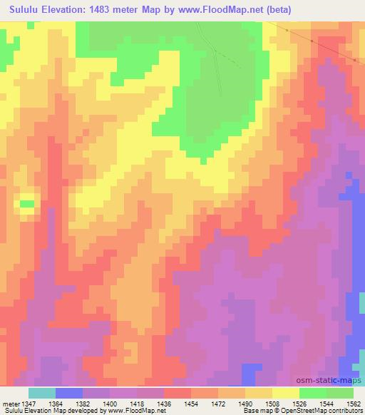 Sululu,Zambia Elevation Map