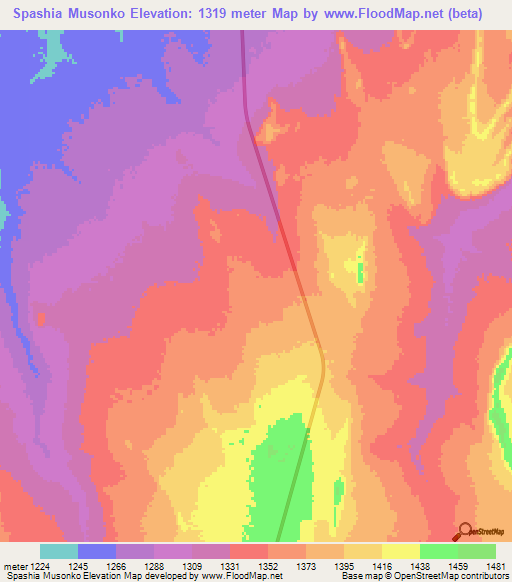 Spashia Musonko,Zambia Elevation Map